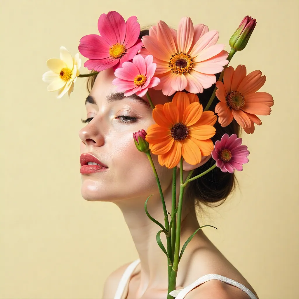 Organic flowers arrangement